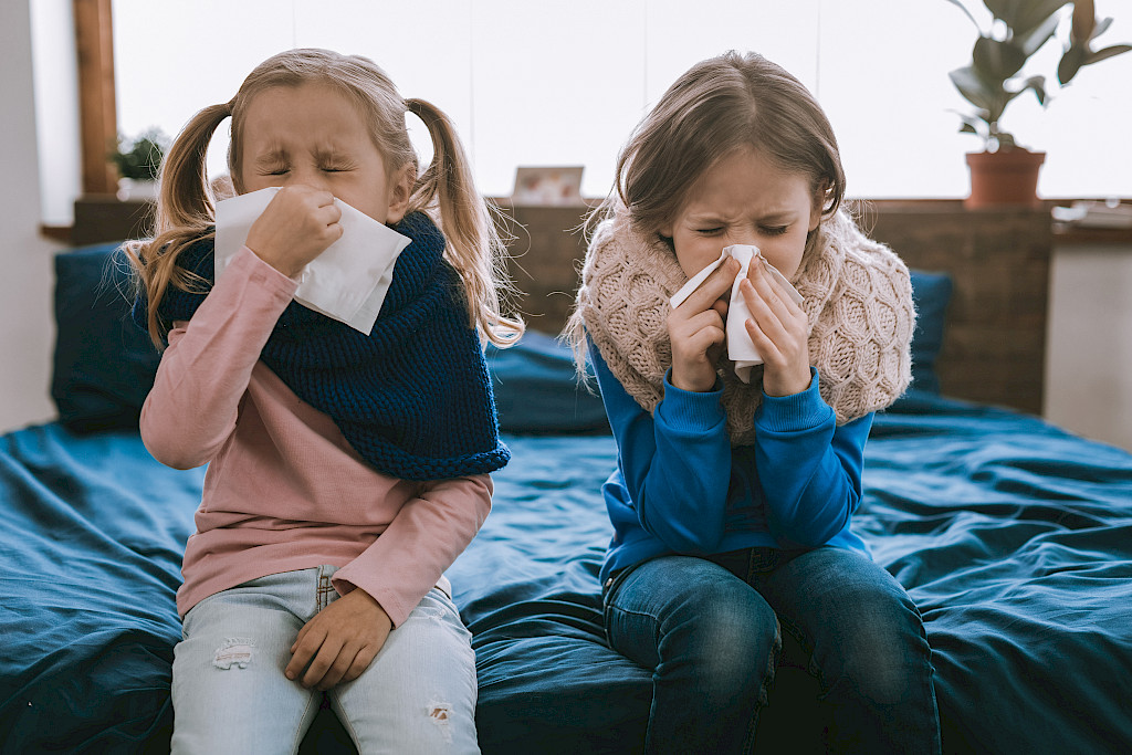 Pienlapsiperheissä kärsitään usein talvikaudella flunssakierteestä.